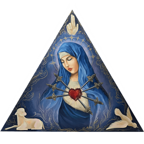 ’O Maria, Bunda Allah’ oil paint on canvas (100 x 100 x 100 cm)