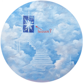 ’Stairway to… Heaven?’ oil paint on canvas (30 cm)